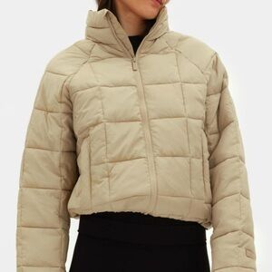 Halfdays Nellie Puffer Coat Packable Jacket Chai Tan NEW